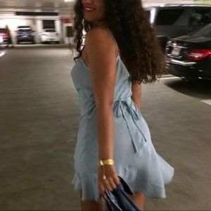 Lily Ashwell 100% Silk mini tea dress w/ adjustable straps L